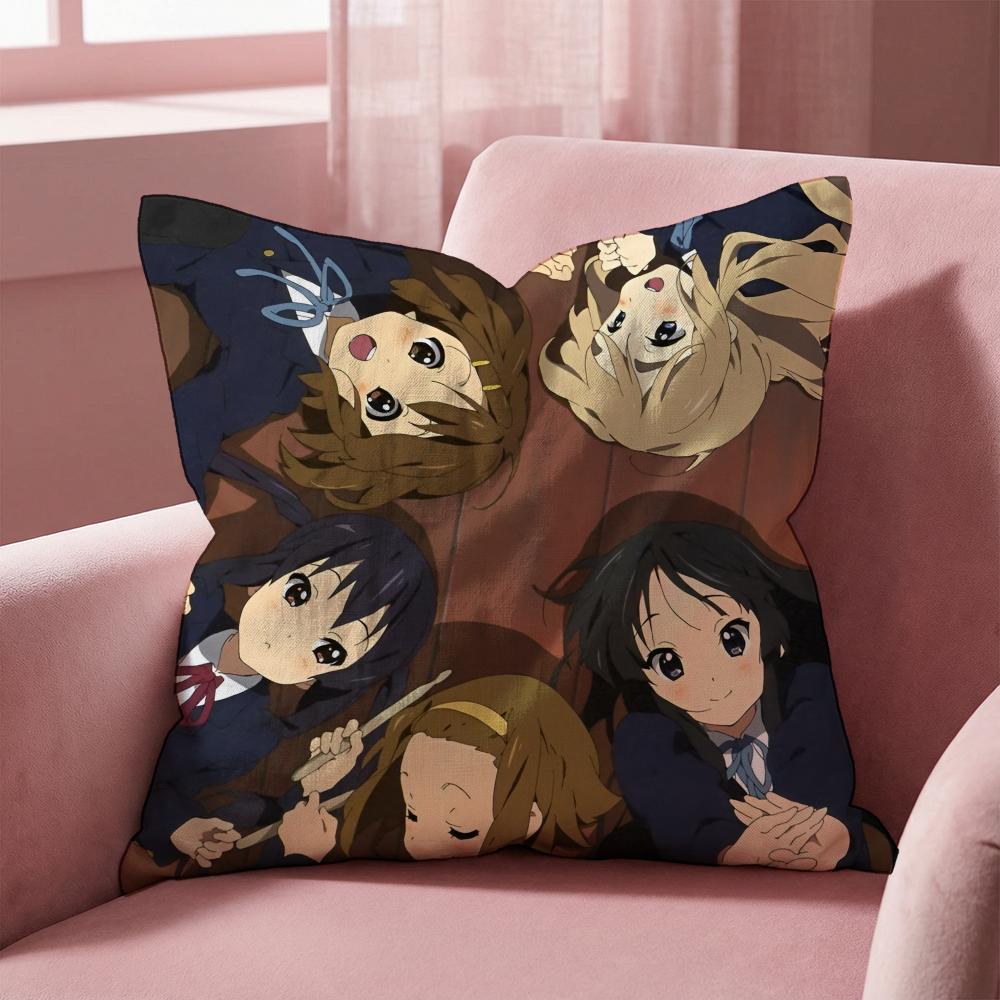 Аниме K-K-ON! Милая Наволочка для Подушки, Универсальная Наволочка для Дома и Автомобиля - Двусторонняя, Мягкая и Прочная для Ежедневного Использования