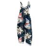 Women's Jumpsuit  Print Casual Loose Vintage Shoulder Strap Cotton Linen