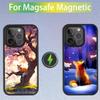 Милый лисенок Мультяшный Для iPhone 11,12,13,14,15,16,17,Pro,Max,Plus,Mini,SE4,E Чехол для телефона Магнитный Для Magsafe Беспроводной