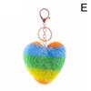 1 шт. ювелирные украшения мех пушистый любовь сердце брелки плюшевые шары помпоны сумочка аксессуары автомобиль