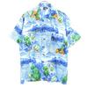 Overall Handle Short Sleeve Aloha Shirt M Bluish Men's Used