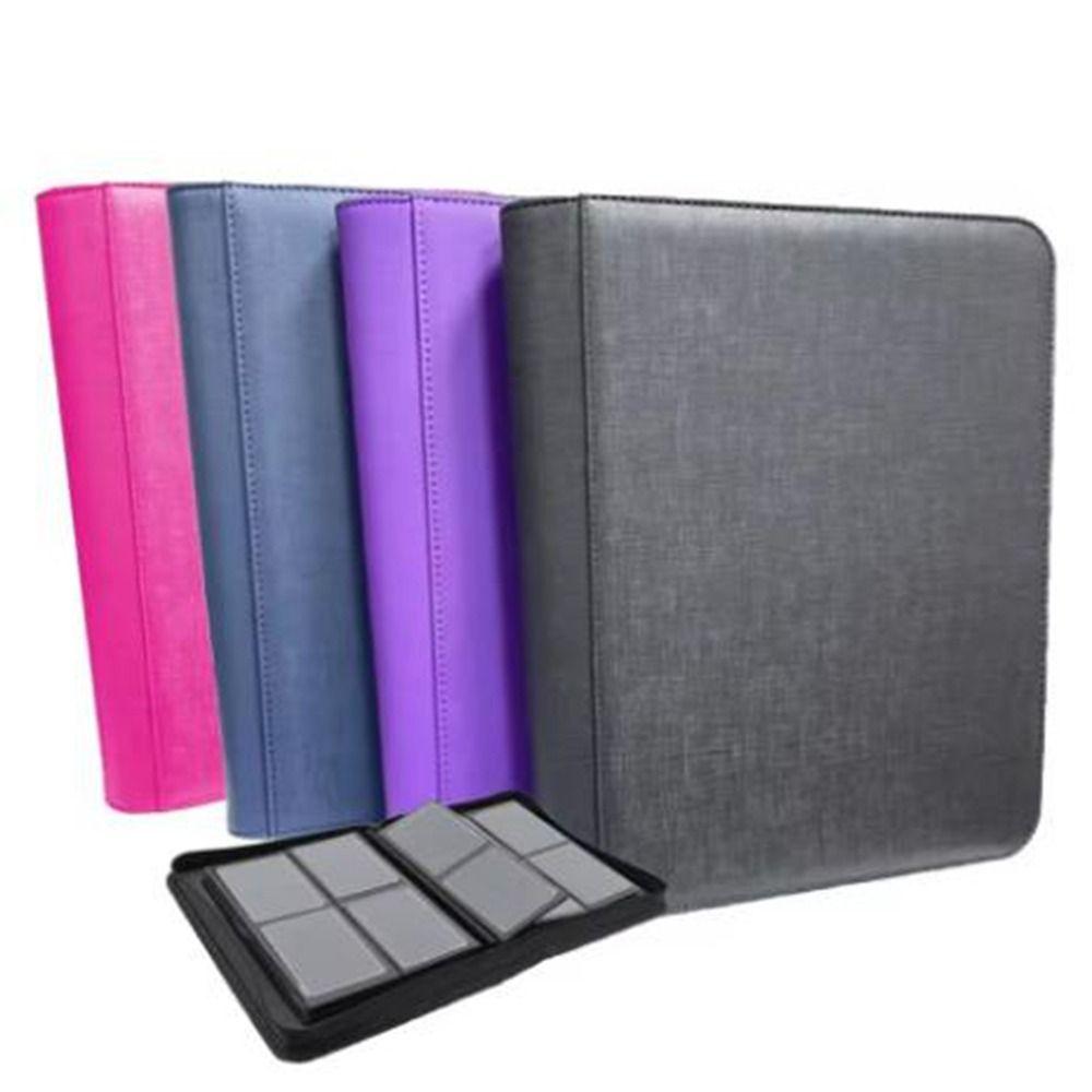 4 Pocket Toploader Binder PU Game Card Album Durable Toploader Album For Trading Cards