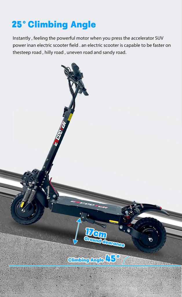 X6 Мощный внедорожный двухколесный двойной ступичный электросамокат 2400 Вт, скутер, электрические складные скутеры, 48 В, двойной двигатель, двойная пружинная подвеска