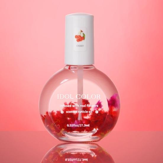 Nail Oil with Dried Flower Extracts Nourishing Moisturizing Treatment for Stronger Nails Floral Fragrance Gel Polish Nail Care Oil for Manicure