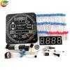 Цифровой электронный часы DIY Kit Световой контроль Вращение Цифровой светодиодный Дисплей температуры и времени Набор инструментов для практики пайки