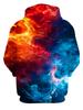Men'S Casual Sports Fashion Hoodie for Fitness And Outdoor Activities, Featuring a 3D Flame Pattern Print, Regular Fit, Elastic Material, Drawstring
