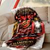 1pc Digital Print Nap Blanket, Football Club Blanket for Home Use, All Season Warmth, Christmas and Valentine's Day Gift Blanket
