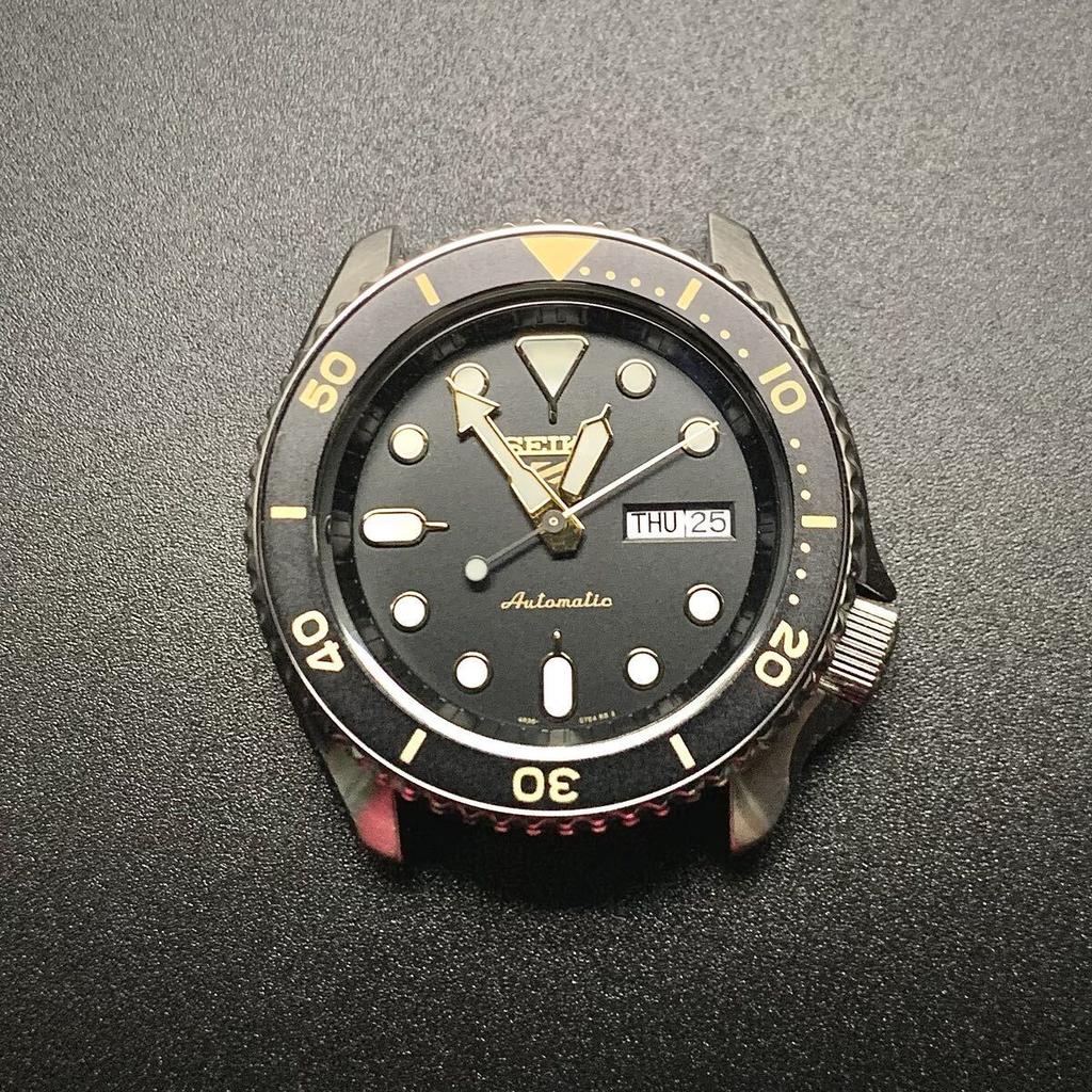 SEIKO aftermarket циферблатный ободок черного цвета с метками для SKX SBSA MOD без SKX007 SRPD и т.д.. индивидуальный, якорь 7S26-0020