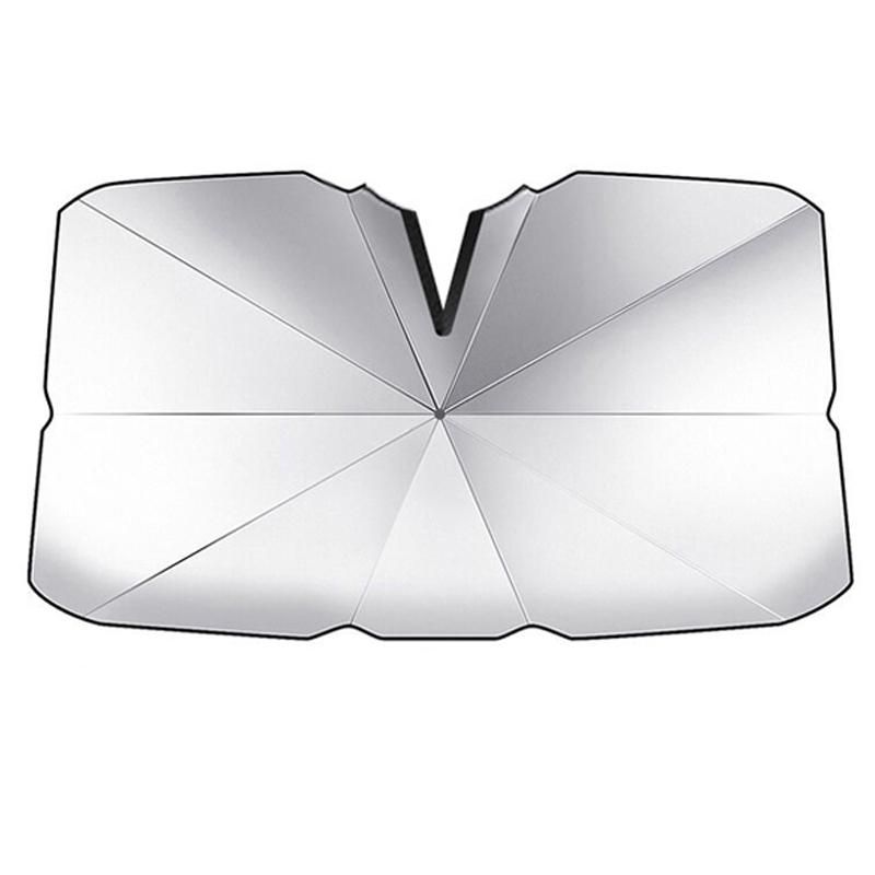 Солнцезащитный козырек на лобовое стекло автомобиля, тип зонтика, козырек от солнца для окна автомобиля, летняя защита от солнца, теплоизоляционная ткань для передней части автомобиля