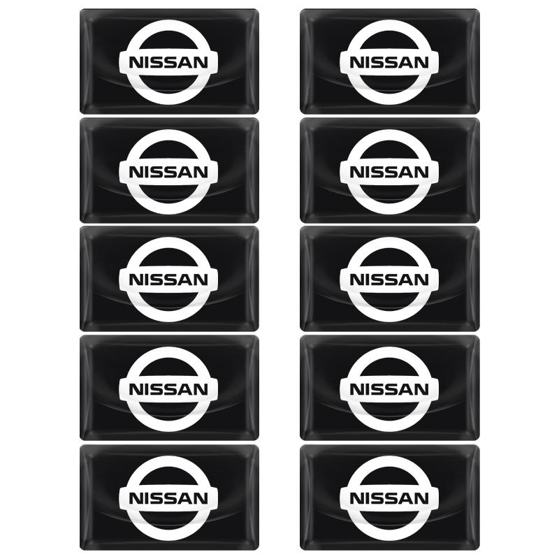 2/5/10 шт. Наклейки с 3D-эмблемой логотипа автомобиля на руль из углеродного волокна для Nissan Nismo GTR Altima Qashqai Almera Navara