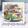 Набор для алмазной вышивки «Сделай сам» с рамкой, Автобус Полная мозаика 5D Набор для вышивания крестом «Сделай сам» Домашнее украшение с рамкой, Коллекция хобби для рукоделия