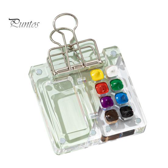 Мини-коробка для акварельных красок, карманный набор для путешествий для художника, универсальная цветовая палитра, портативная пластиковая книга для рисования