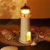 Romantic Moon Projection Motion Sensor Night Lights Lighthouse Ambient Lights Dimmable for Desktop Decor Light Christmas Gift