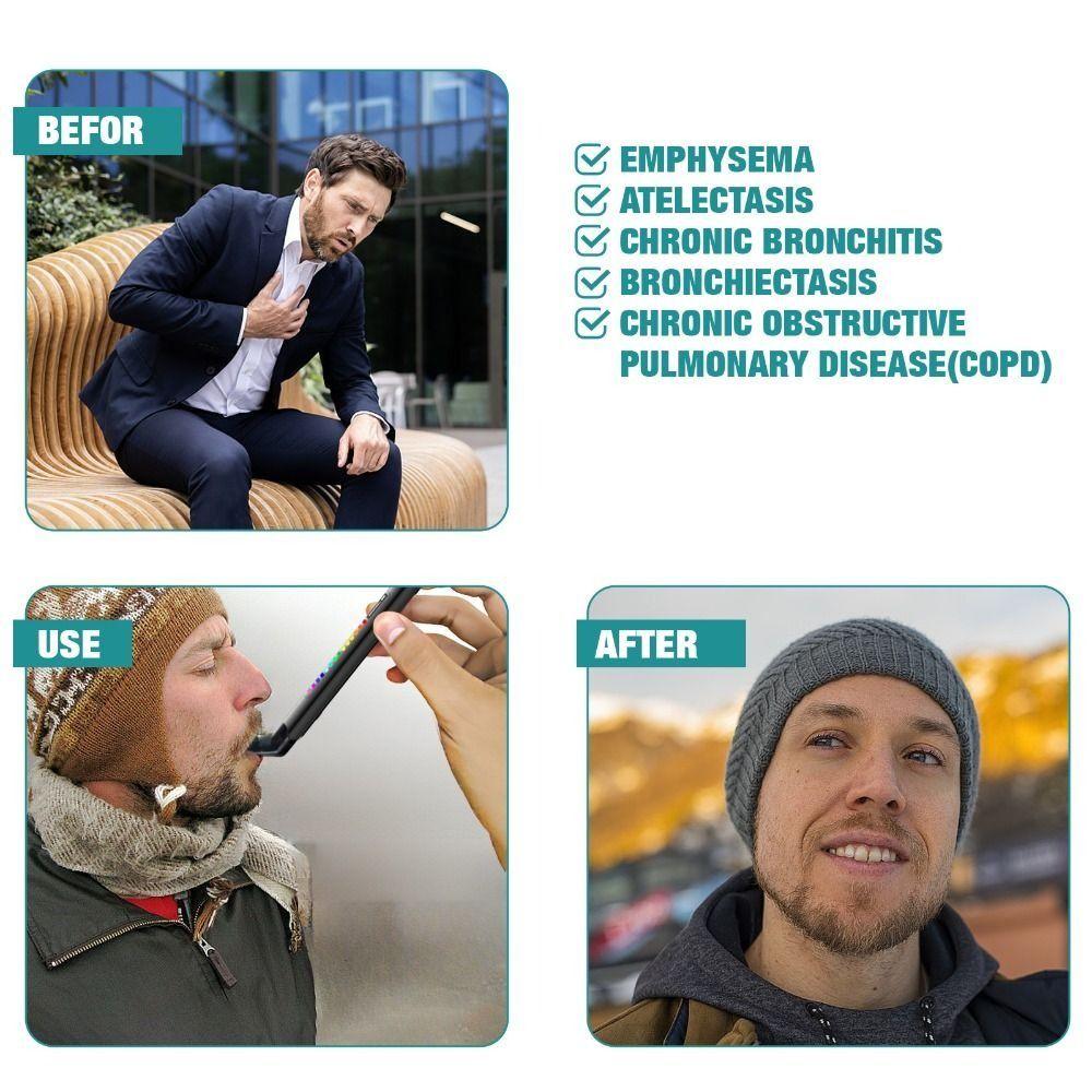 Электронный тренажер дыхания Портативный тренажер дыхательных мышц Тестер жизненной емкости Фитнес