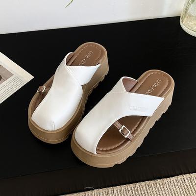 Пляжные крутые тапочки, надетые в поездку на море, тапочки-половинки с одной ногой, летние крутые тапочки