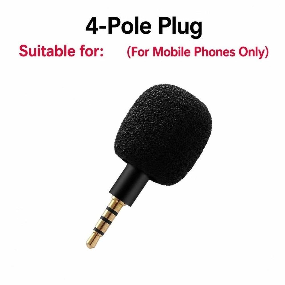 Zero Current Hum Mini Condenser Microphone Noise Blocking Metal Shell Microphone Outdoor Broadcast