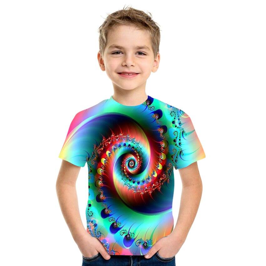 Baby Boy Cartoon Casual T-shirt Girl Abstract Fashion T-shirt Summer Short-sleeved O-neck T-shirt