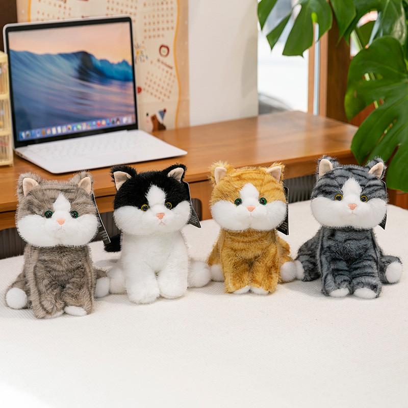 Кошка Мультяшный Полосатый Животное Мягкие Плюшевые Игрушки Наполнитель Детская Кукла Подарок на День Рождения