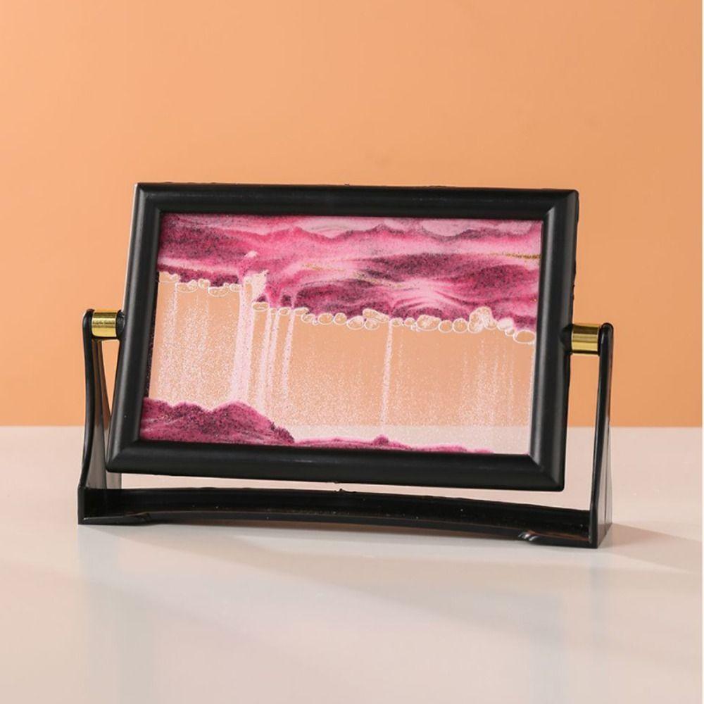 Домашний декор Стекло Зыбучий песок Картина Вращающийся 3D Песчаный пейзаж в движении Движущийся песок Художественная картина