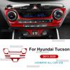 for Hyundai Tucson TL/TLE 2015 2016 2017 2018   Real Soft Carbon Fiber Sticker Interior Center Air Conditioning Panel