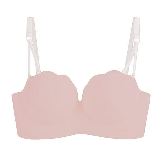 Женский невидимый бюстгальтер, женский бюстгальтер без бретелек, противоскользящая полоска, пуш-ап, без стального кольца, сплошной цвет, застежка сзади, съемные бретели, нижнее белье