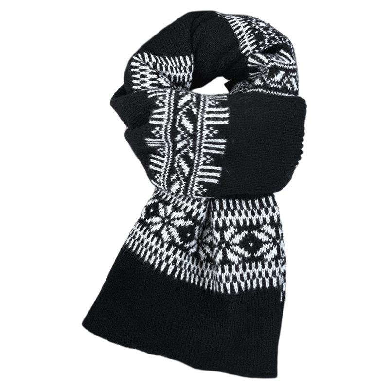 Шарф-снуд в стиле Fair Isle женский осенний и зимний 1116 новый корейский высококачественный защита шеи двусторонний можно носить теплый шарф