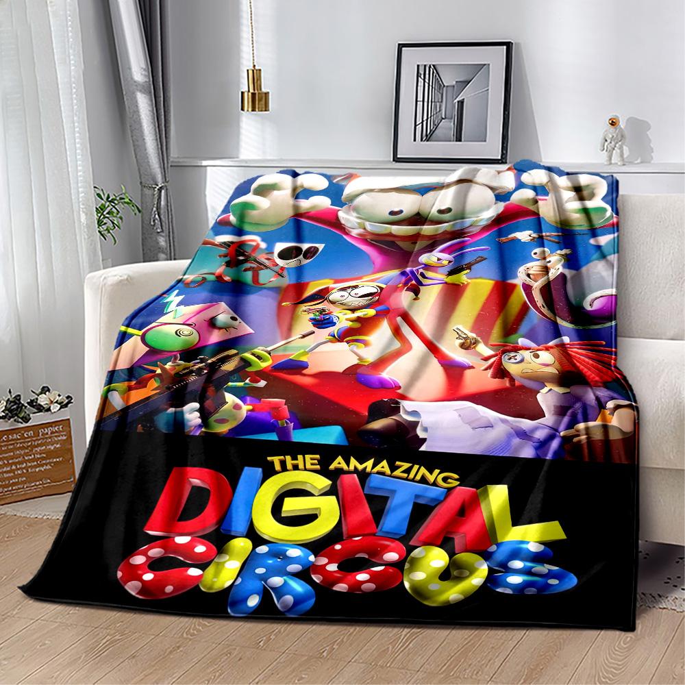 Digital Circus Blanket Comfortable Great for Bed Bedding Livingroom Four Seasons Universal Modern Style Gifts For Family Or Friends