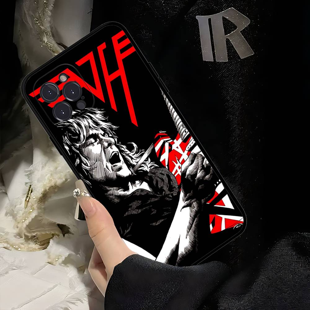 Чехол для телефона E-Eddie Van H-Halen Singer для IPhone 17 16 15 14 13 12 11 Pro Max Plus Mini Силиконовый Черный Чехол