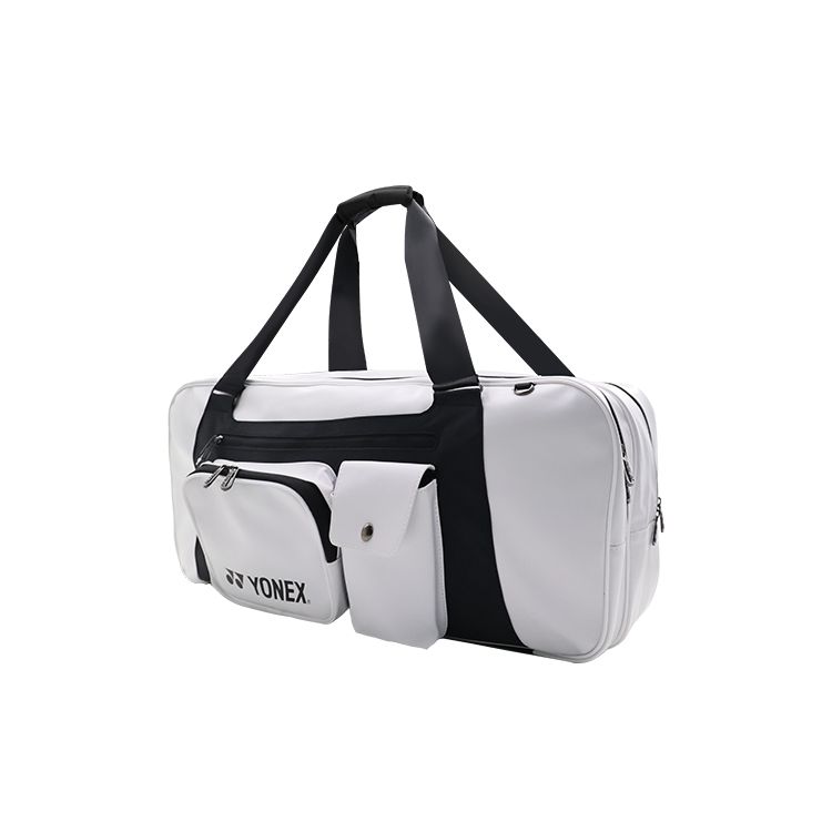 Yonex 44L Independent Shoe Compartment Large Capacity Fabric Gym Bag Unisex Gym Bag Black White BA300CR-BA