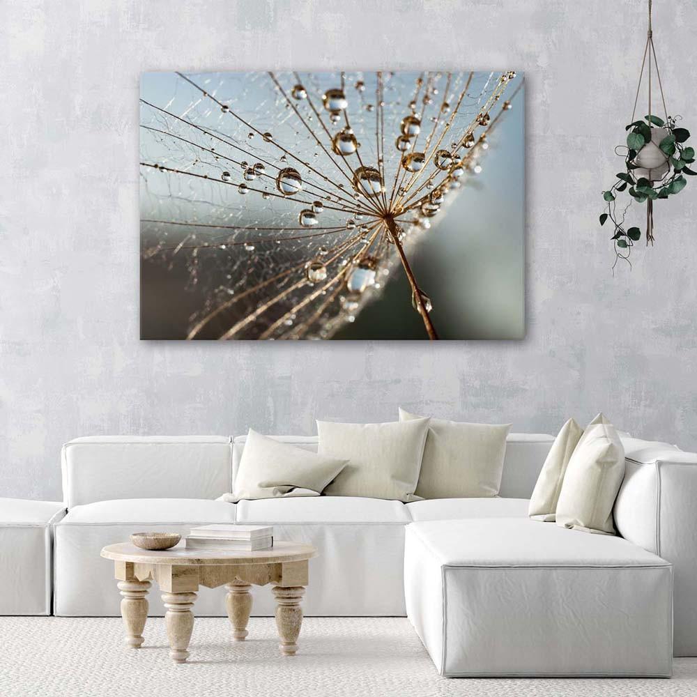 Canvas print, Inflatable in dewdrops