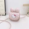 Wholesale children's messenger bag cartoon cat earphone bag cute bow shoulder bag girls mini change bag tide