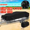 210D Marine Canvas Yacht Boat Cover 11-22FT Аксессуары для лодок Черный чехол для лодки Защита от непогоды