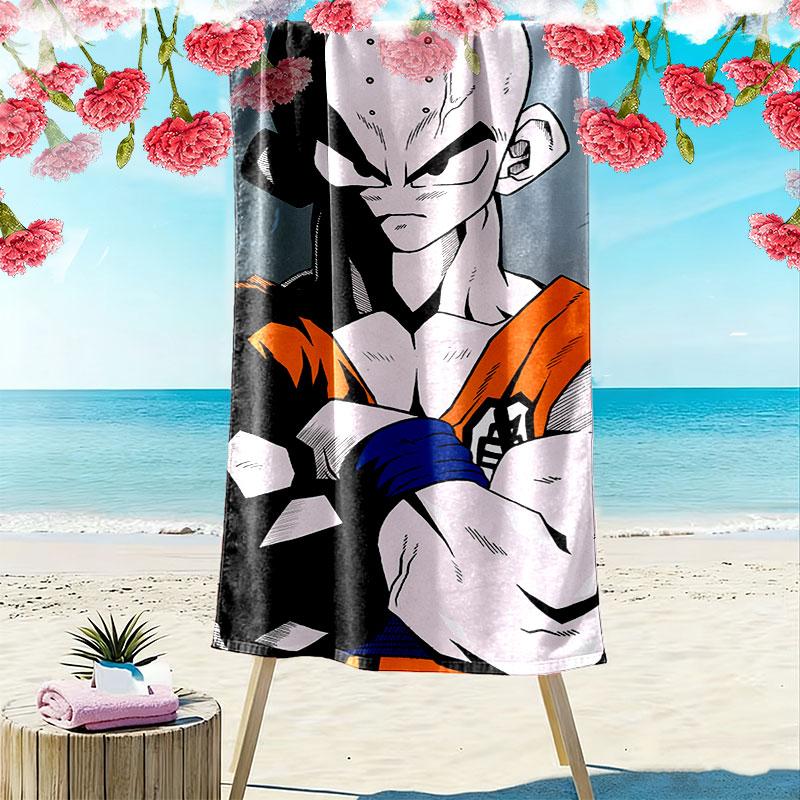 Dragon Ball Print Beach Towel, Large Soft Quick Dry Towel for Beach Camping Swimming