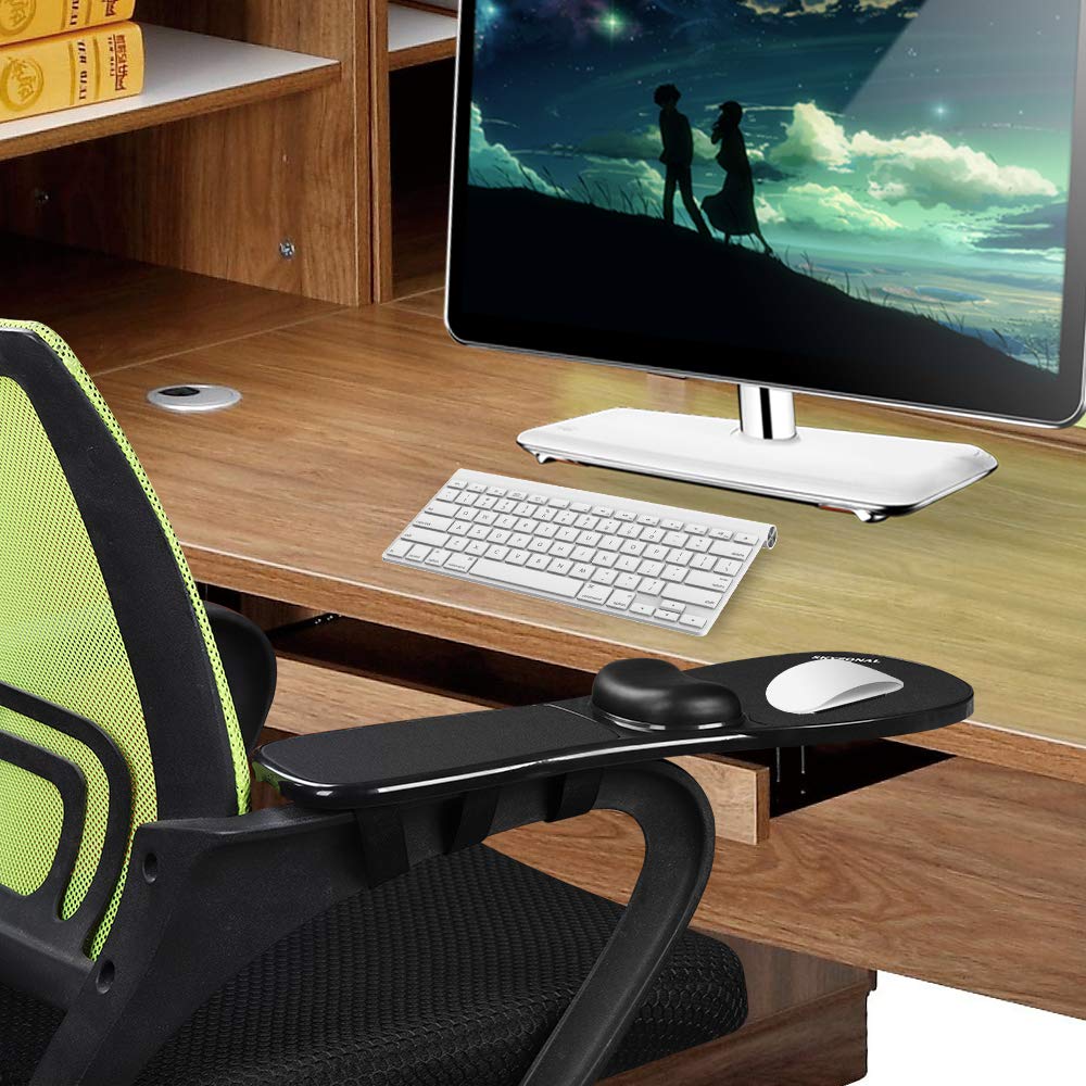 Подлокотник коврик для мыши можно прикрепить к легко устанавливаемому креслу, (черный)