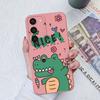 Case For Samsung Galaxy S23+ Ultra S22+ S21 S20 FE Note 10 20 Lite Cute Dinosaur Liquid Silicone Soft TPU Back Cover For Samsung S22 S23 Bumper Funda