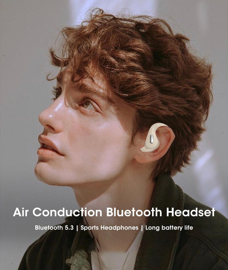For Niye 2025 OWS Wireless Bluetooth Earhook Sports Headset Air Conduction Bluetooth 5.3 TWS Earphones with Mic