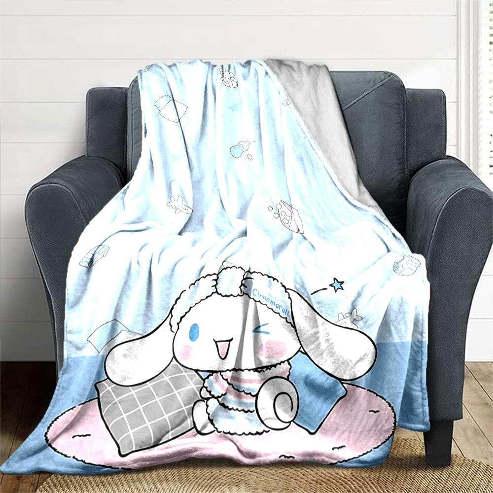 1 шт. Плед CINNAMOROLL Легкий фланелевый плед для дивана, кровати, путешествий, кемпинга, гостиной, офиса, дивана, кресла