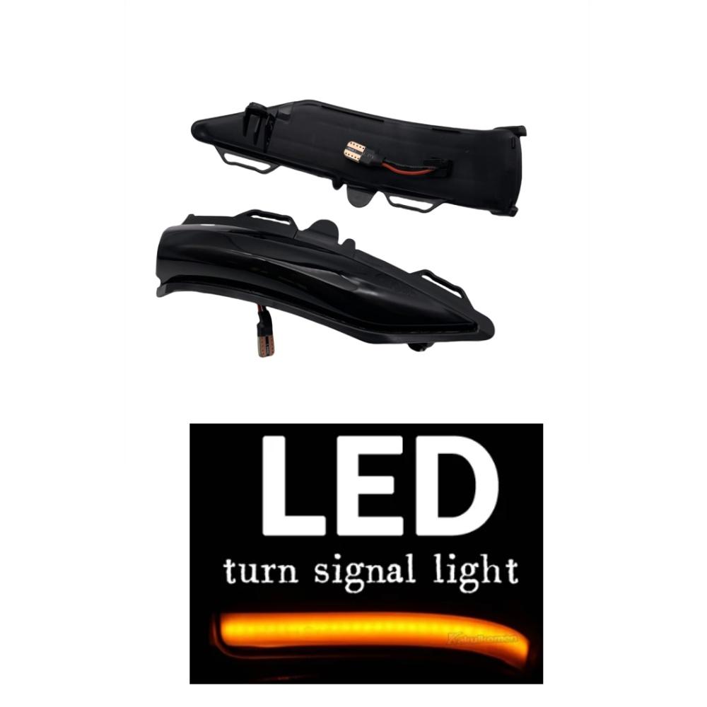 For Ford Fiesta mk8 ST Line MK8 Flasher Indicator Blinker Side Rearview Turn Signal Light Smoked Lens LED Side Mirror Lamp Amber