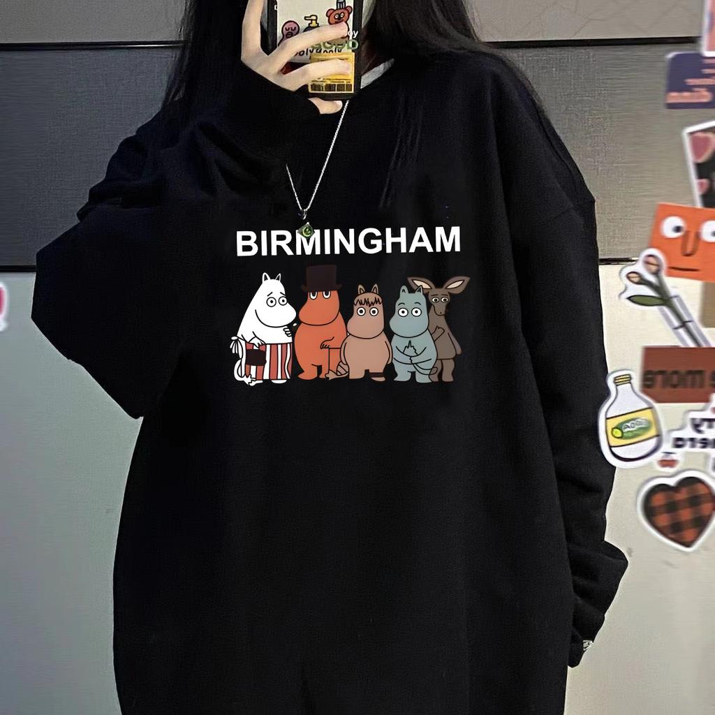 Autumn and Winter Round Neck Plus Size Loose Women's Couples Wear Padded Long Sleeve Pullover