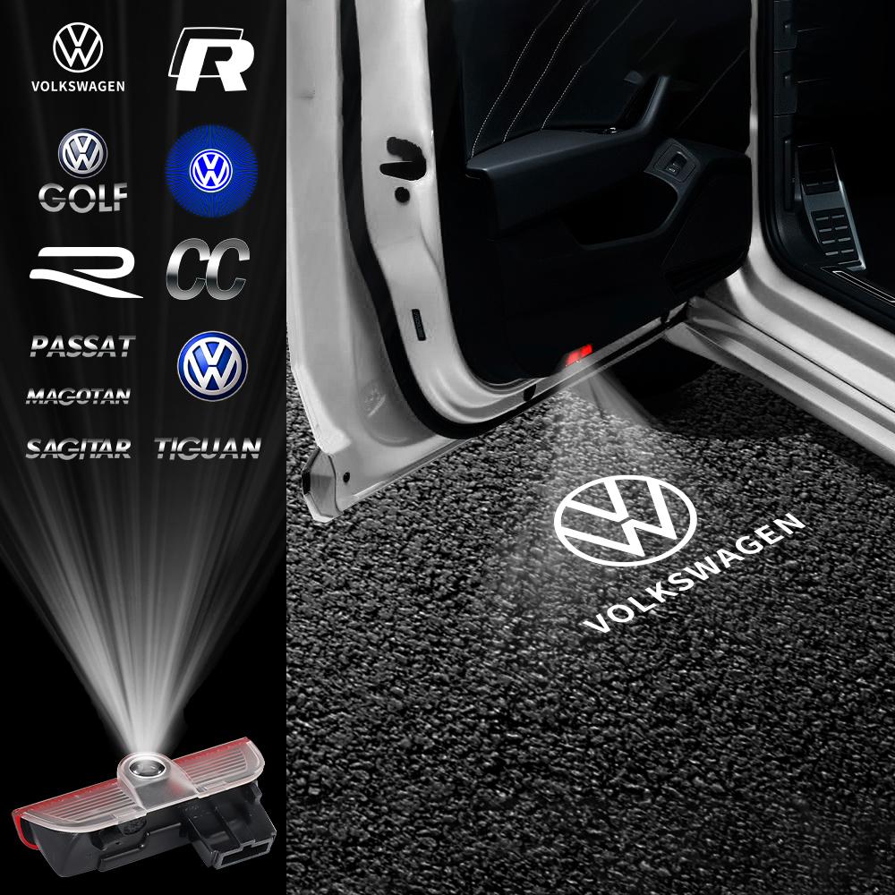 AGLNX1 2/4PCS Car Door Logo Welcome Light LED Laser Projector for VW Tiguan Touareg Passat Variant B8 Golf Magotan Touran Scirocco MK8