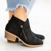 Fashion 2024Women Booties Autumn Suede  Boots Women Fashion Size 43 Platform Boots Side Zipper Heeled Ankle Boots Botas De Mujer