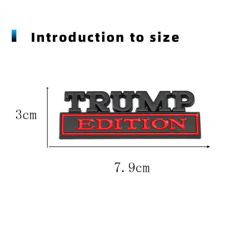Наклейка на автомобиль металлическая Trump Edition Badge Emblem передняя решетка капота для всех моделей