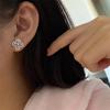 Fashion Luxury Four-leaf Clover Stud Earrings Sweet Flower Design Zircon Earrings For Women's Wedding Jewelry
