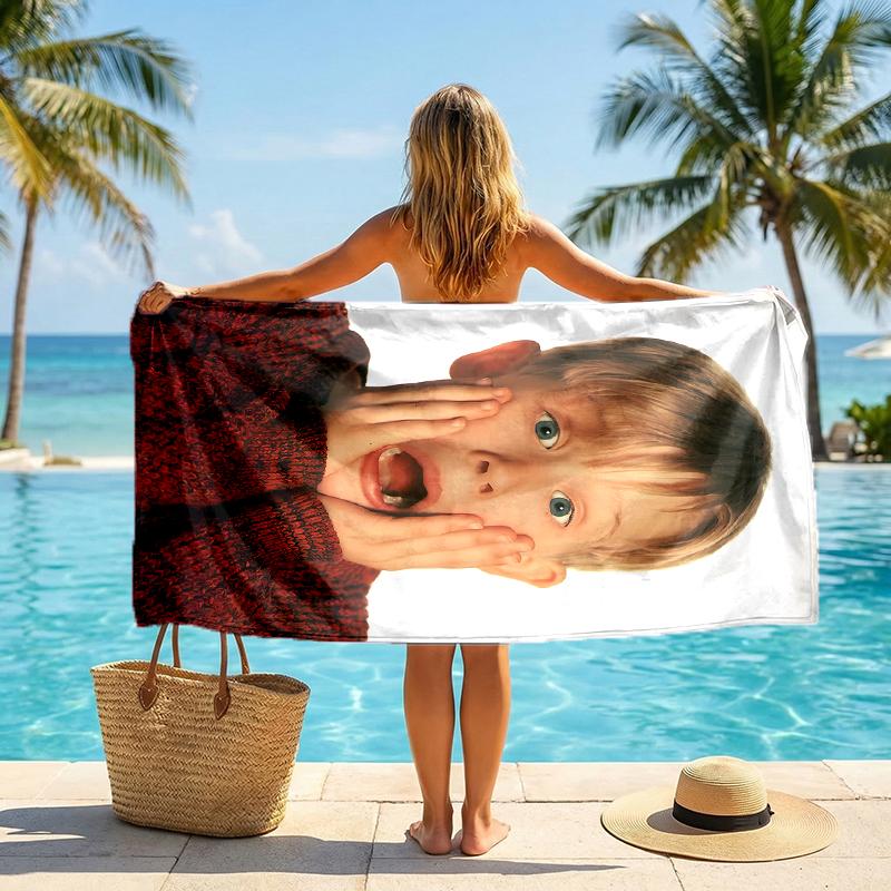 Home Alone Fashion Beach Towel: Ideal for Summer Adventures Soft, absorbent and quick drying suitable for swimming and bathing