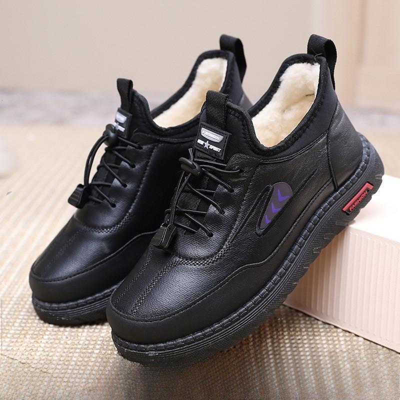Новая женская бархатная спортивная обувь, утолщенные модные нескользящие кроссовки, зимние ботинки, женские ботинки