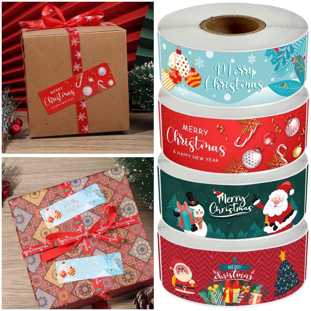 Santa Claus Snowman Package Seal Stickers Gifts Wrapping Decals Merry Christmas Decoration Label