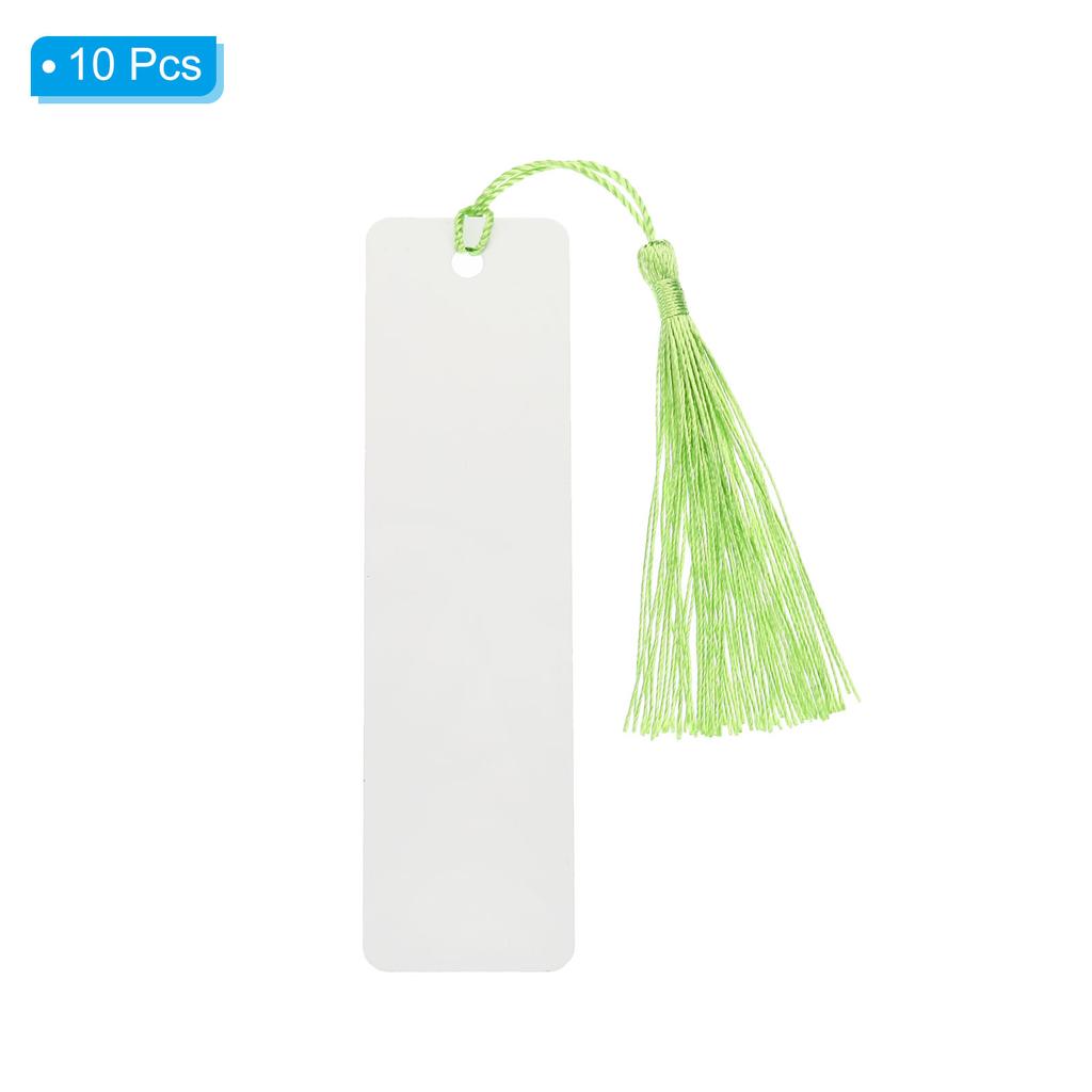 10/100Pcs Blank Sublimation Metal Bookmark Rectangle Book Marks Page Markers Mini Handmade Bookmark Tassels for Book Lover Gifts