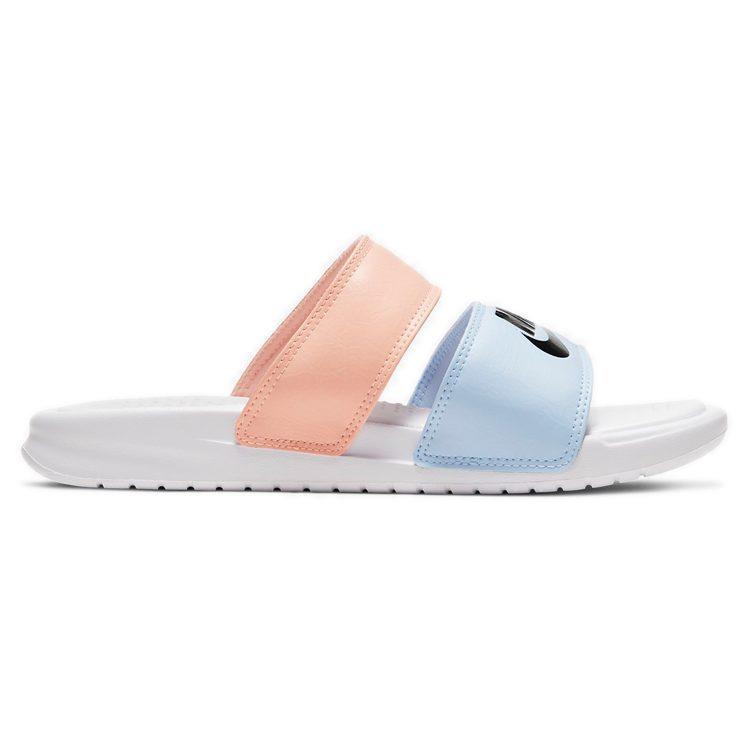 Nike Шлепанцы Benassi Duo Ultra Slide Белый/Синий/Розовый Женские 819717-109
