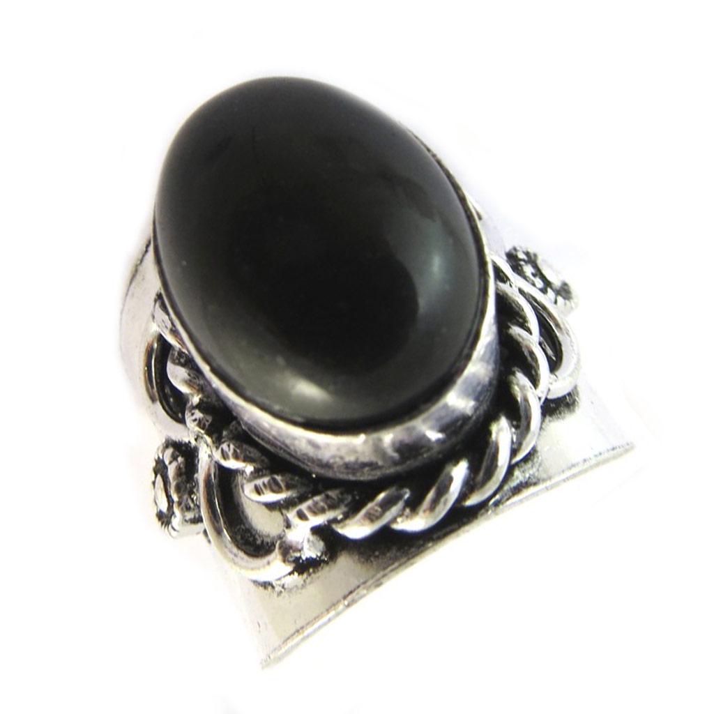 Les Trésors De Lily [N8122] — Серебристо-черное дизайнерское кольцо «Навахо»