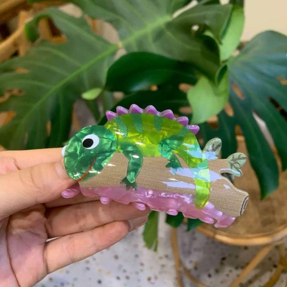 Acrylic Animal Hair Clip Non-Slip Half Up Hair Grab Vivid Back Head Hair Holder Daily